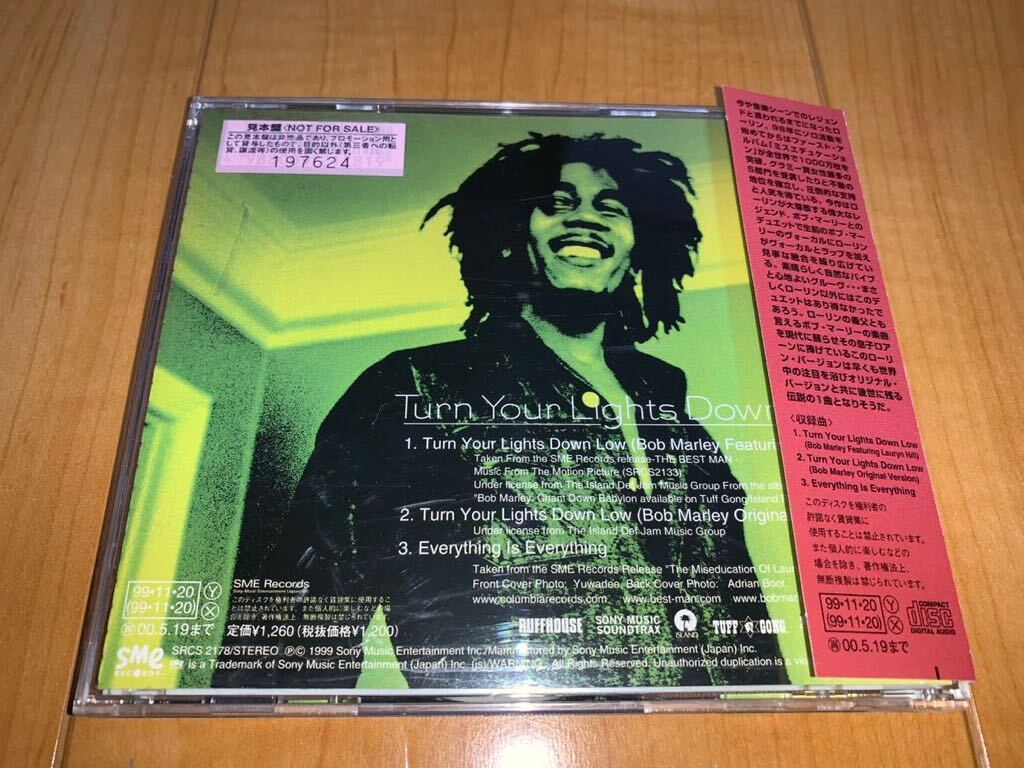 【国内盤帯付きシングルCD】Bob Marley featuring Lauryn Hill / ボブ・マーリー feat ローリン・ヒル / Turn Your Lights Down Low_画像2