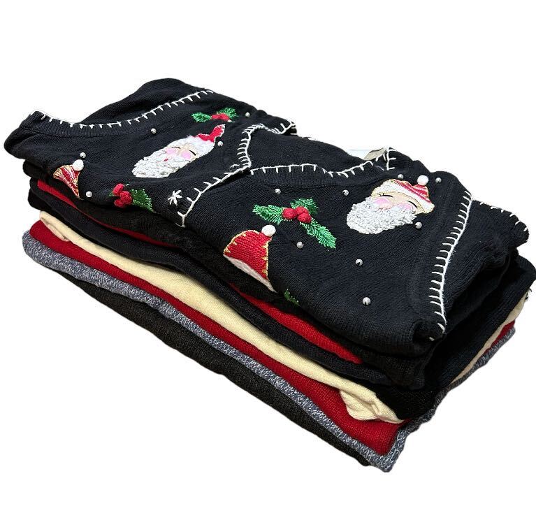同梱可　美品　ビンテージ　クリスマスセーター　アグリーセーター　9枚セット/USA古着セット ベール　US古着 _未洗いですが美品のセットです。