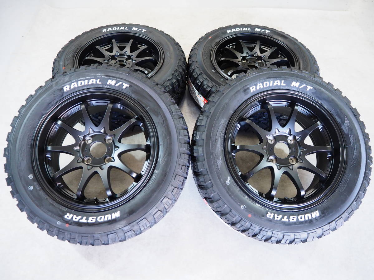 軽量 ゴツゴツ系 アゲ系 15inch 4H100 7.0J+30 マッドスター ラジアルM/T 195/65R15 プロボックス サクシード フィット ヤリス_画像2