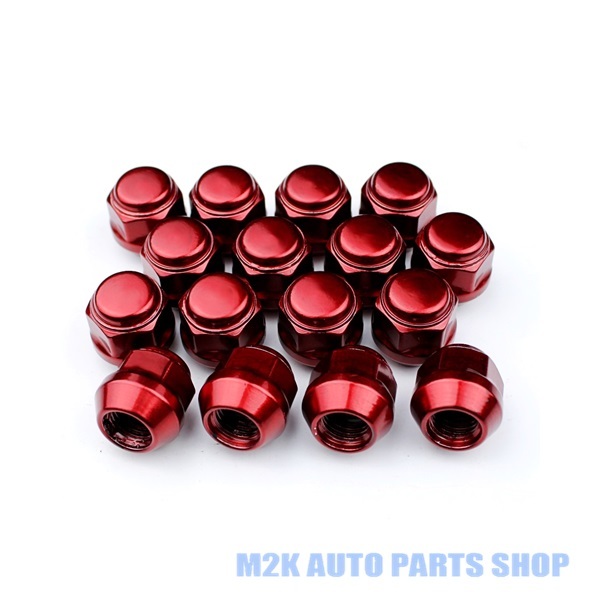  color Short nut wheel nut 16 piece P1.25 19HEX red red steel 4 hole 4H