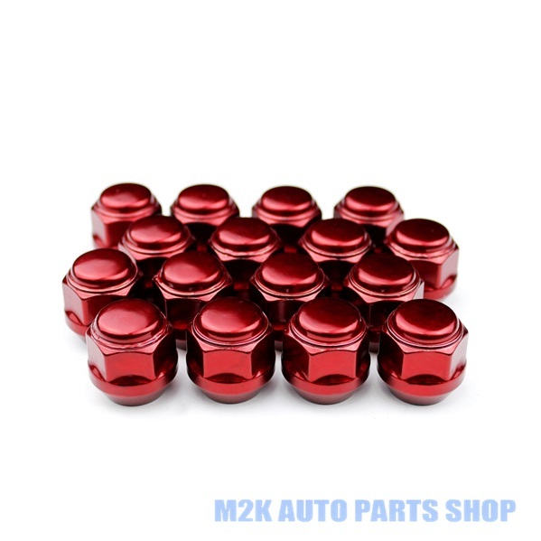  color Short nut wheel nut 16 piece P1.25 19HEX red red steel 4 hole 4H