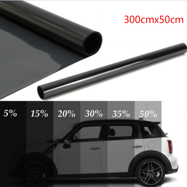  smoke film 50% car film 50cm 300cm car window smoked sunshade insulation UV cut black privacy protection 
