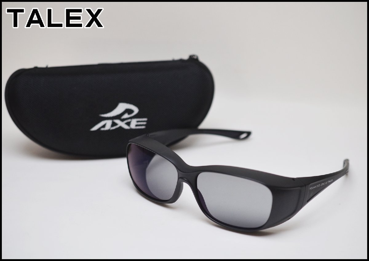 美品 TALEX POLARIZED LENS 偏光レンズ サングラス EM6-D03-01 ブラック ケース付 タレックス 日本製
