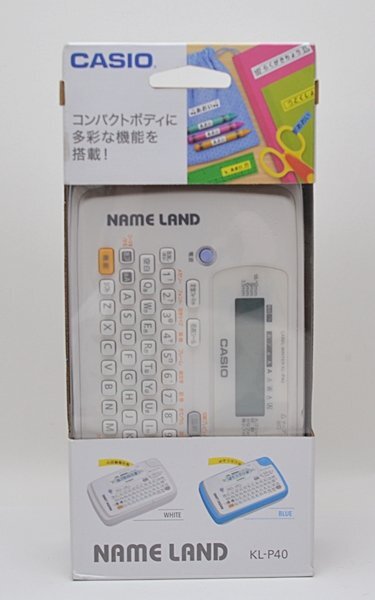 美品 CASIO ネームランド ラベルライター NAME LAND KL-P40 ホワイト カートリッジ付の画像2