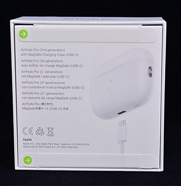 新品 未開封 Apple 純正 AirPods Pro 第2世代 ワイヤレスイヤホン MagSafe対応 充電ケース USB-C MTJV3J/A A3047 A3048 A2968 エアポッズ_画像3