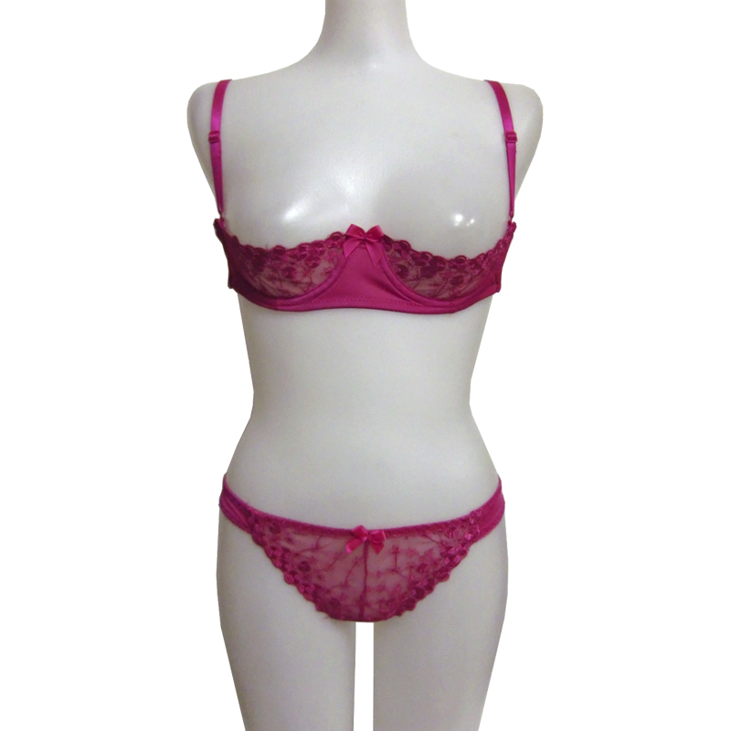 [ free shipping ] sexy cup less bra & T-back [ photograph is rose color, but black. ] size C70. this commodity control number :9917B