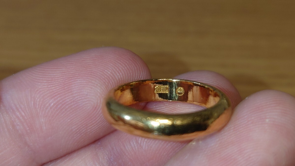 純金 指輪 リング 11号 7.5g K24 24金 ゴールドの画像4
