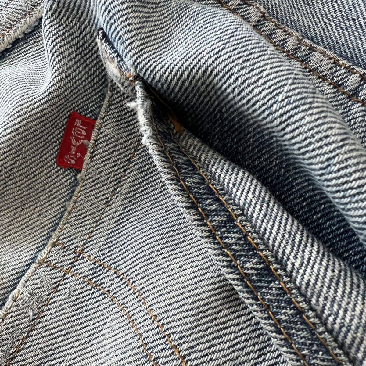 70s ヴィンテージ Levi's リーバイス 501 66前期 W31×L33 デニムパンツ ボタン裏6 古着 グランジ_画像8