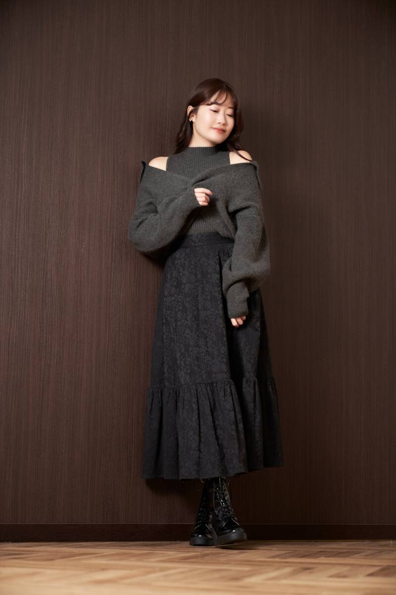 雑誌掲載 激レア 今期 Her Lip To ハーリップトゥ Charlotte Wool-Blend Knit Set トップス ノースリーブ ニットのみ Grey グレー SS_画像1