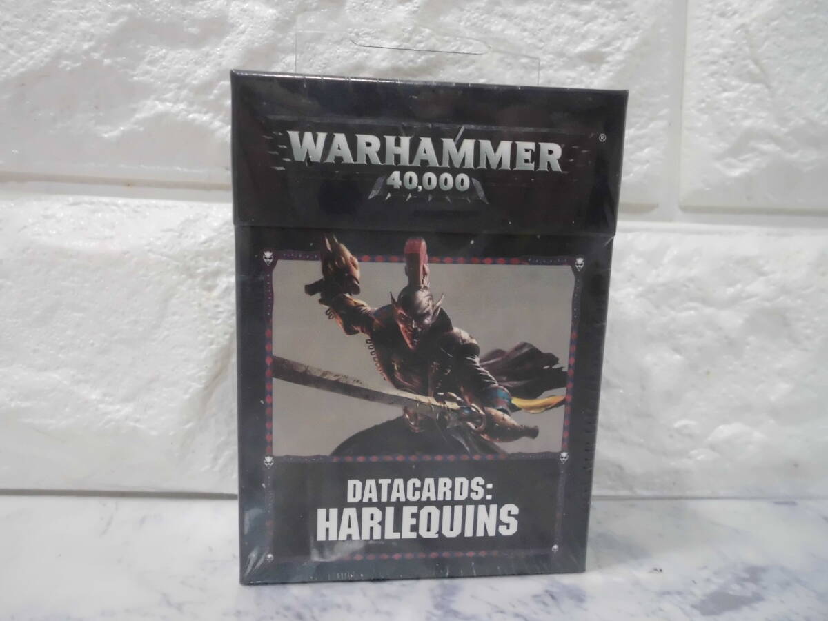 【未開封】　WARHAMMER 40,000　DATACARDS　「HARLEQUINS (ハーレクイン)黒箱」 ウォーハンマー　データカード_画像1