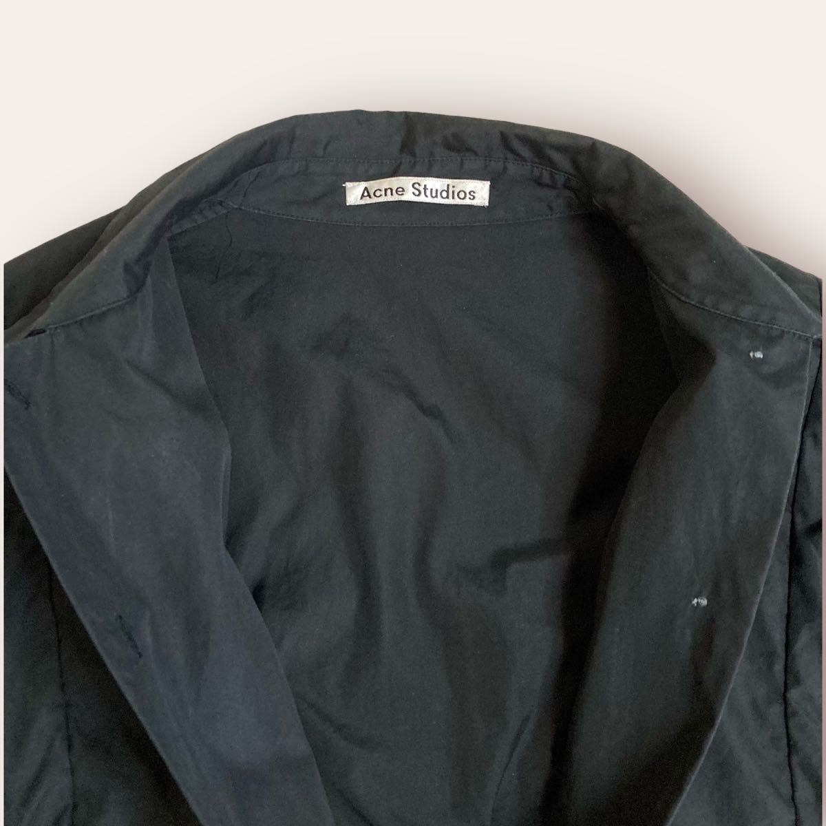 Acne Studios　半袖 ビッグシャツ　34　黒　コットン100%　体型カバー　