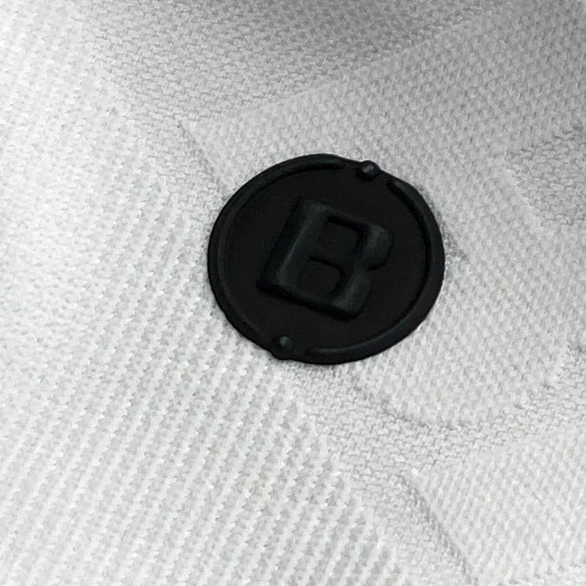 新品　ブリーフィング　バイアスロゴ ハーフジップ シャツ　半袖ポロシャツ　L　白　メンズ　ゴルフウェア