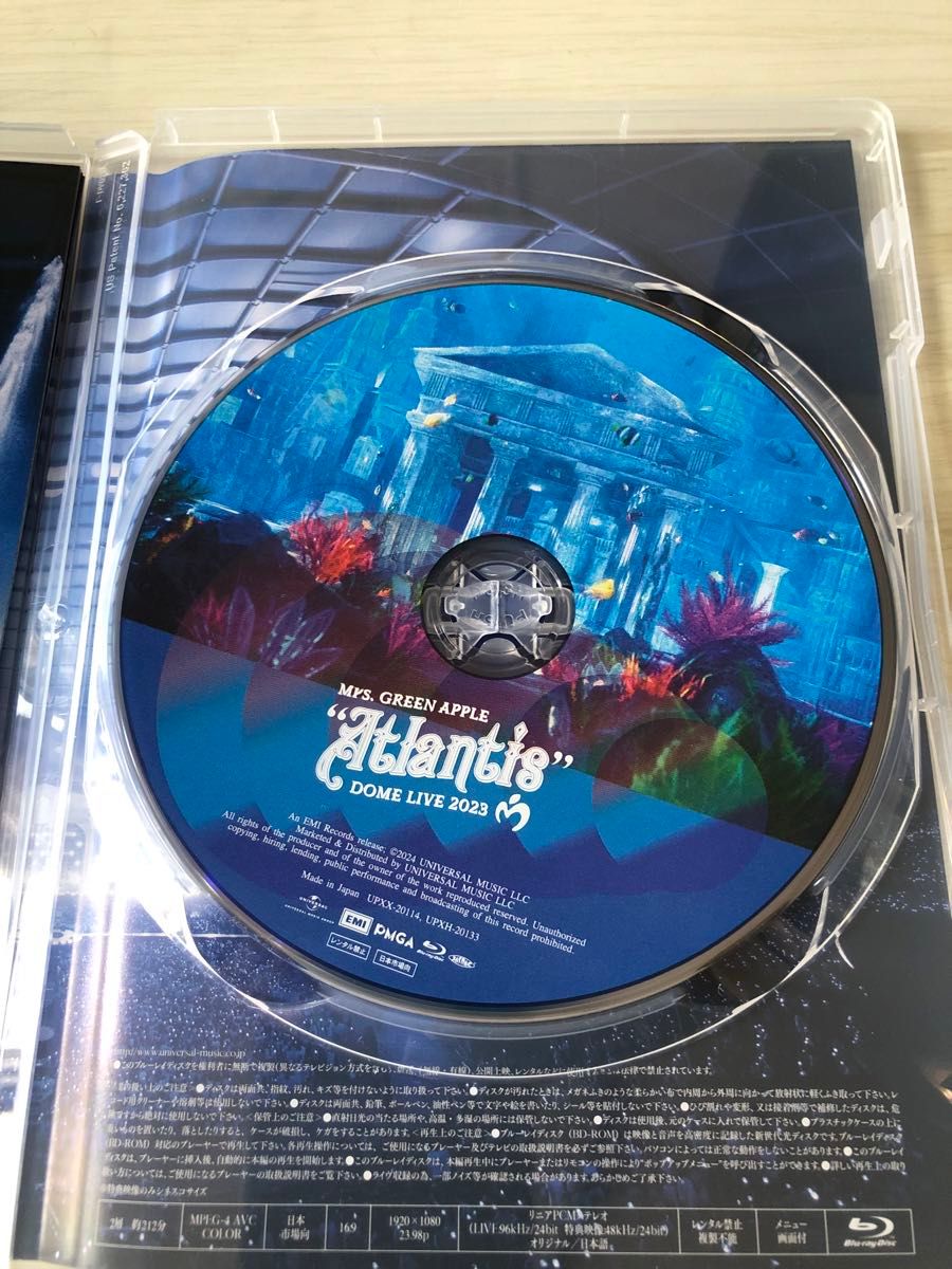 ミセスグリーンアップル　アトランティス　ライブ Mrs GREEN APPLE Blu-ray Atlantis