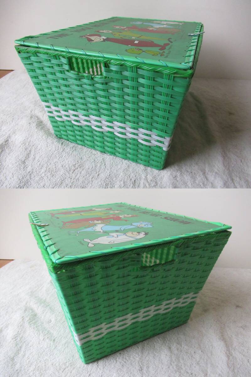ヨギ・ベア THE YOGI BEAR SHOW ハンナバーベラ 編みカゴ バスケット 収納箱 ケース 昭和 レトロの画像8