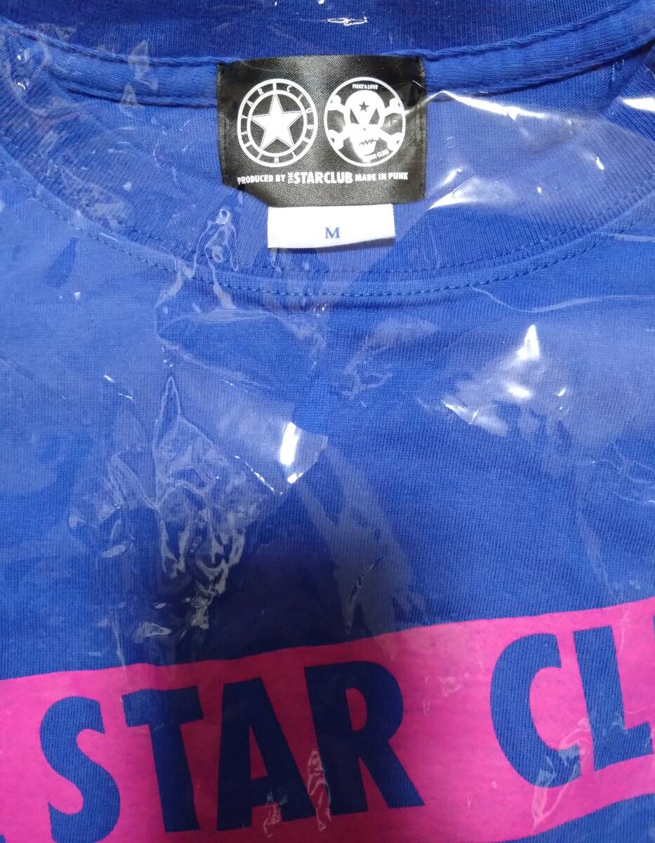 3連　未使用　SIZE:M　Tシャツ　スタークラブ★ヒカゲ　THE STAR CLUB　パンク　PUNK　ブルー×ピンク_画像2