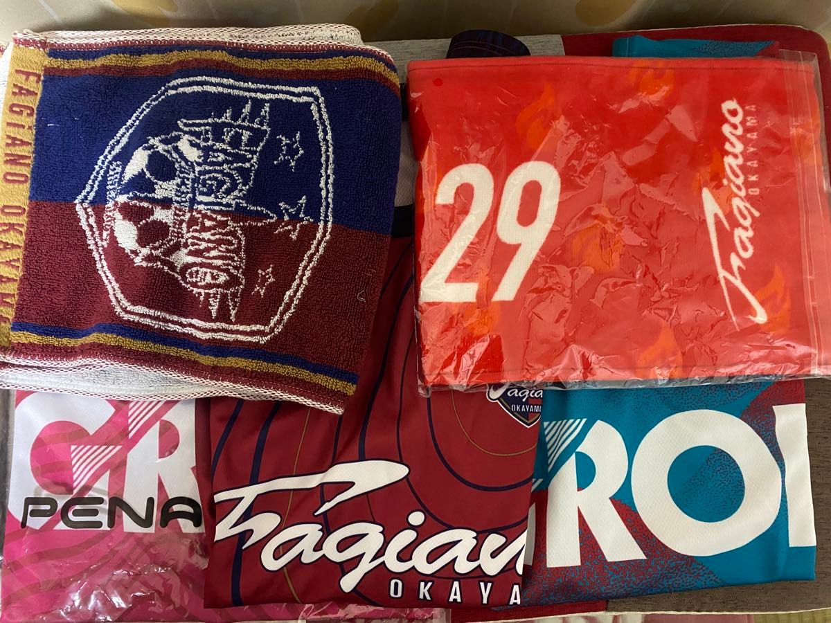 ファジアーノ岡山 ユニフォーム タオルマフラー まとめ売り ファジアーノ岡山 ユニフォーム タオルマフラー まとめ売り