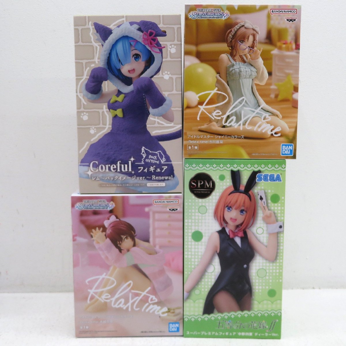 中古品●美少女　プライズフィギュア　セット　五等分の花嫁・リゼロ・アイドルマスター　など　未開封●1088E_画像4