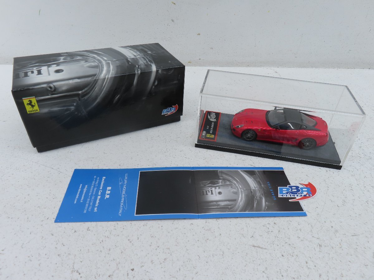中古品●BBR　1/43　フェラーリ　599　GTO　2010　RED-ROOF　GREY●1083E_画像1
