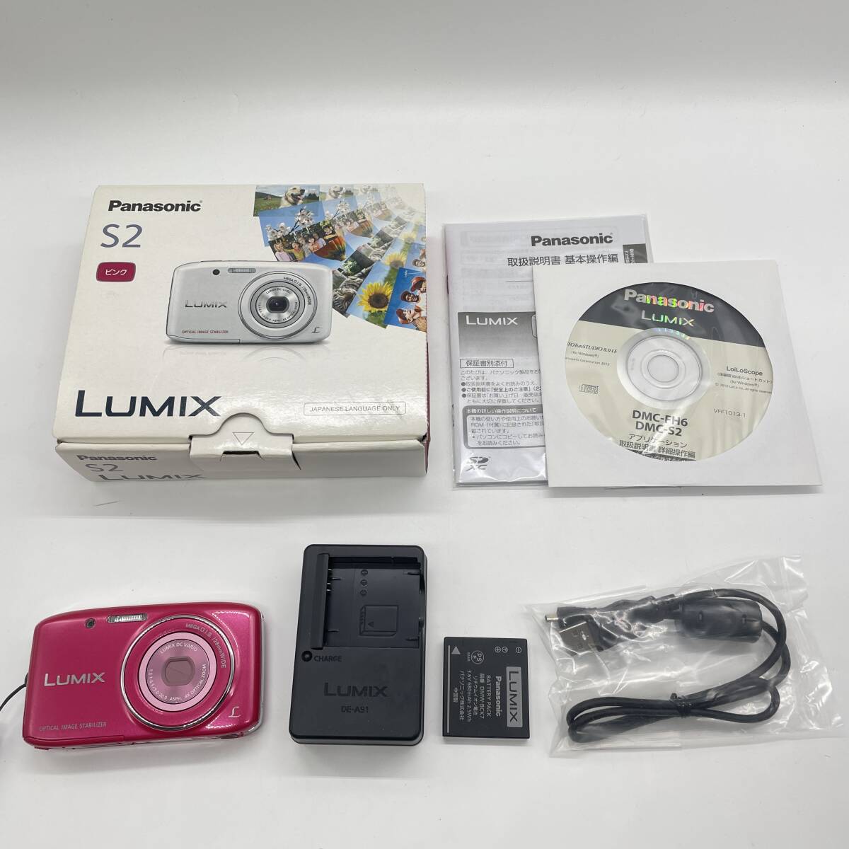 【動作確認済】Panasonic LUMIX DMC-S2 PINK コンデジ デジカメ デジタルカメラ シャッター&フラッシュ動作OKの画像1