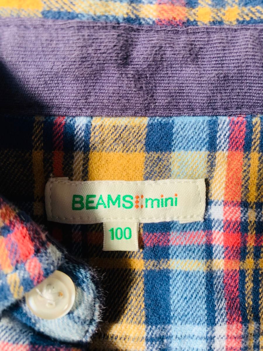 ビームスミニ　BEAMS mini チェックシャツ　100 長袖シャツ ネルシャツ