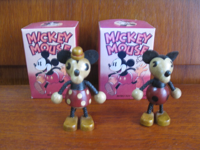 ミッキーマウス　ミニーマウス　木製置物　木製おもちゃ　ディズニー　キャラクター　雑貨_画像7