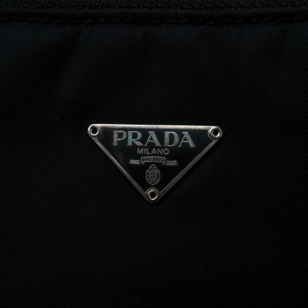PRADA プラダ MV632 黒 テスートナイロン アクセサリーポーチ ハンドバッグ ミニバッグ レディース ブラック ヴィンテージ 中古 ユーズド_画像8