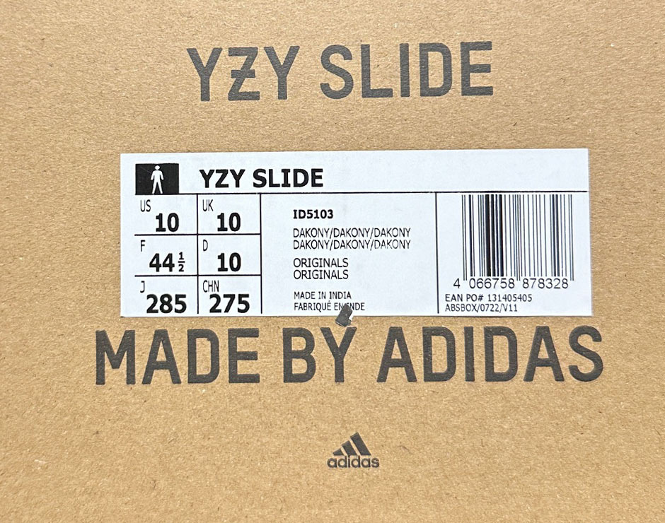 Adidas YEEZY SLIDE DARK ONYX ID5103 US10 28.5cm アディダス イージー スライド サンダル ダーク オニキス
