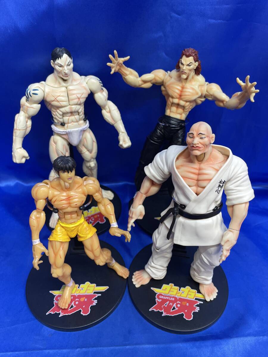 【ジャンク 4体セット】グラップラー刃牙 アクションフィギュア BAKI THE GRAPPLER ACTION FIGURES 愚地独歩 花山薫 範馬勇次郎 範馬刃牙の画像1