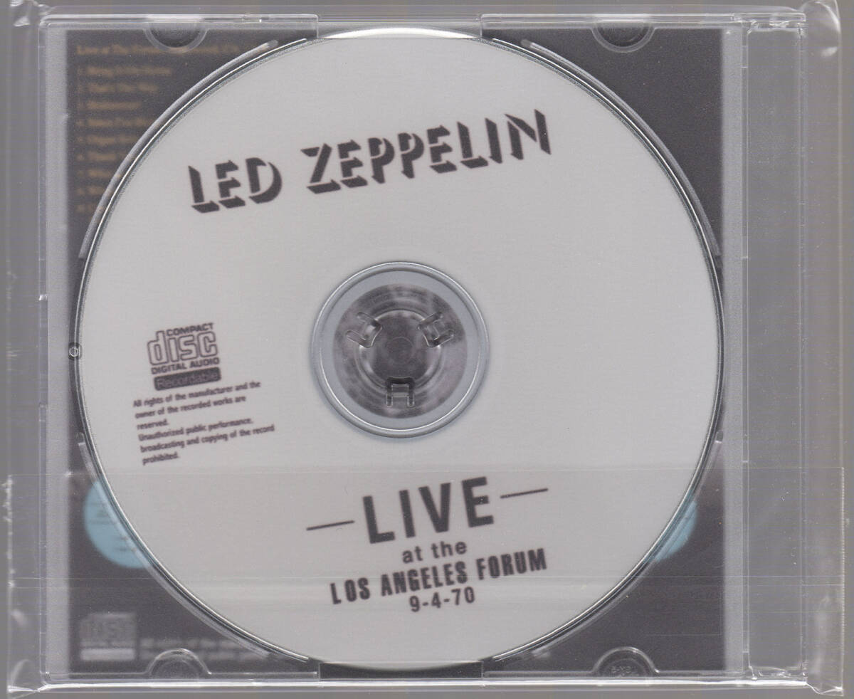  LED ZEPPELIN / LIVE AT THE LOS ANGELES FORUM 9-4-70　_画像2