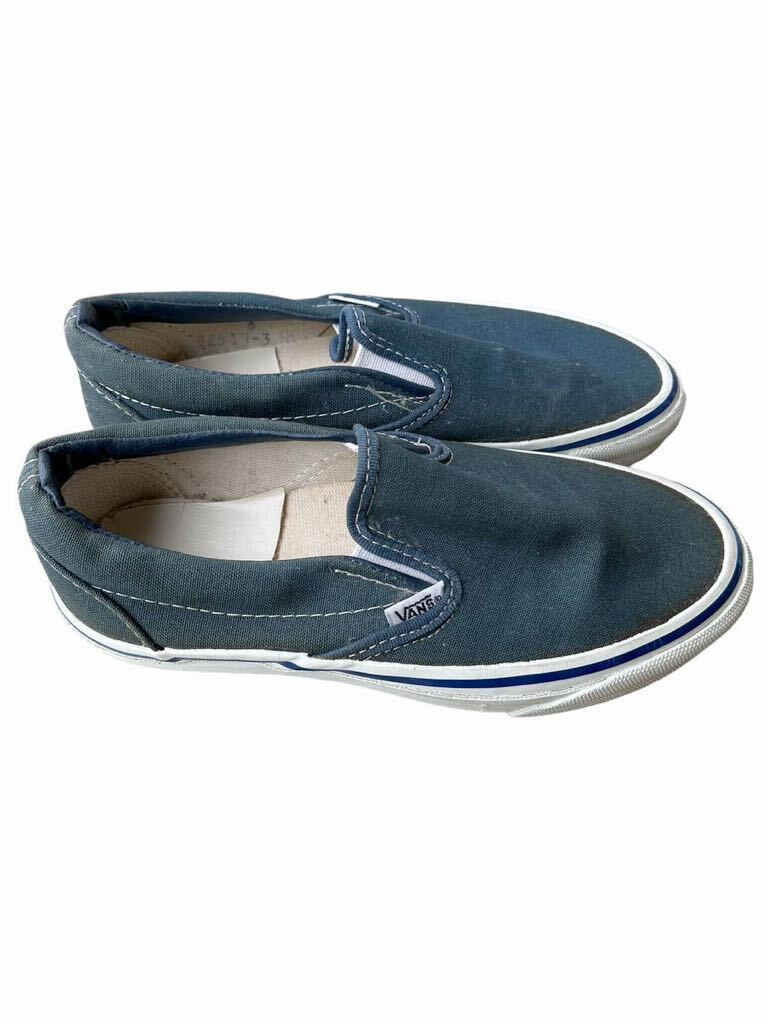 ●●vintage us製 VANS バンズ SLIP ON スリッポン サイズ5/23cm 紺ネービー●●_画像5