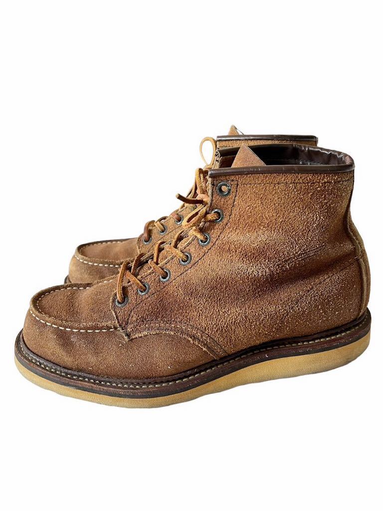 ●●us製 RED WING レッドウィング 1903 モックトゥ ワークブーツ サイズ9D/27 茶スエード素材●●_画像3