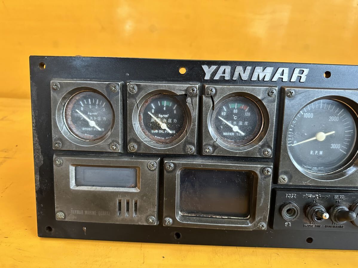 No.07佐賀発 YANMAR ディーゼルエンジン用 船内機用 メーターパネル＆ハーネス付！現状販売 パワーメーター 船舶用操作パネル ヤンマー_画像3