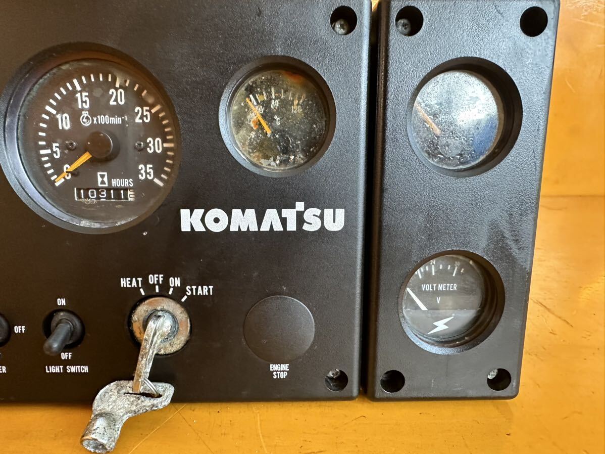 No.18 Saga departure!KOMATSU Komatsu судно внутри машина для дизель двигатель энергия измерительный прибор судовой панель приборов & Harness есть! панель управления 
