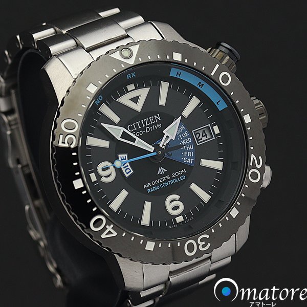 1円～◎美品◎CITIZEN シチズン プロマスター【MARINE マリン エアダイバーズ】メンズ 電波ソーラー PMD56-2982 H112◎_画像1