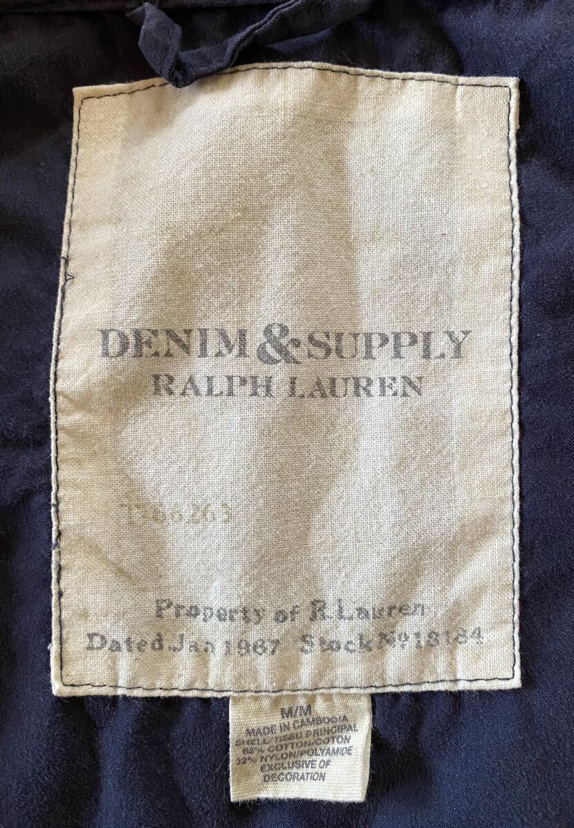  Ralph Lauren DENIM & SUPPLY Denim & принадлежности Zip внешний размер M капот жакет 