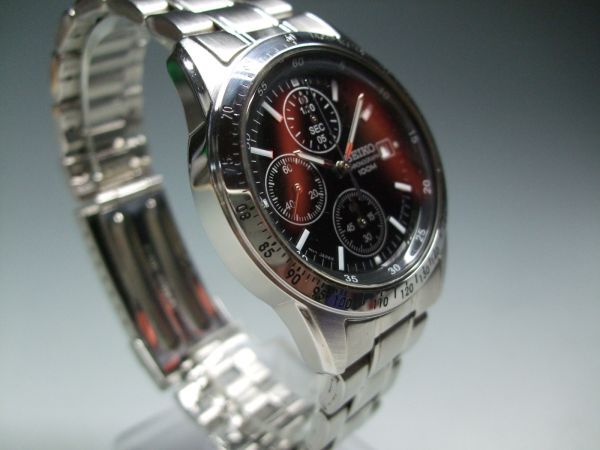 美品 2001 SEIKO Black Chronograph セイコー ブラック クロノグラフ Vintage Rare 7T92-0DW0_画像5