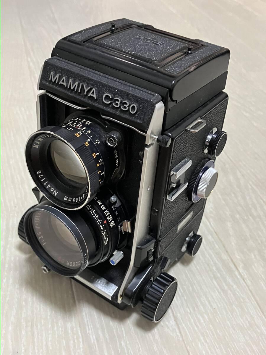 ★ Mamiya マミヤ C330 Professional f 二眼レフカメラ セット SEKOR DS 1：3.5 f=105ｍｍ シャッター作動 現状渡し