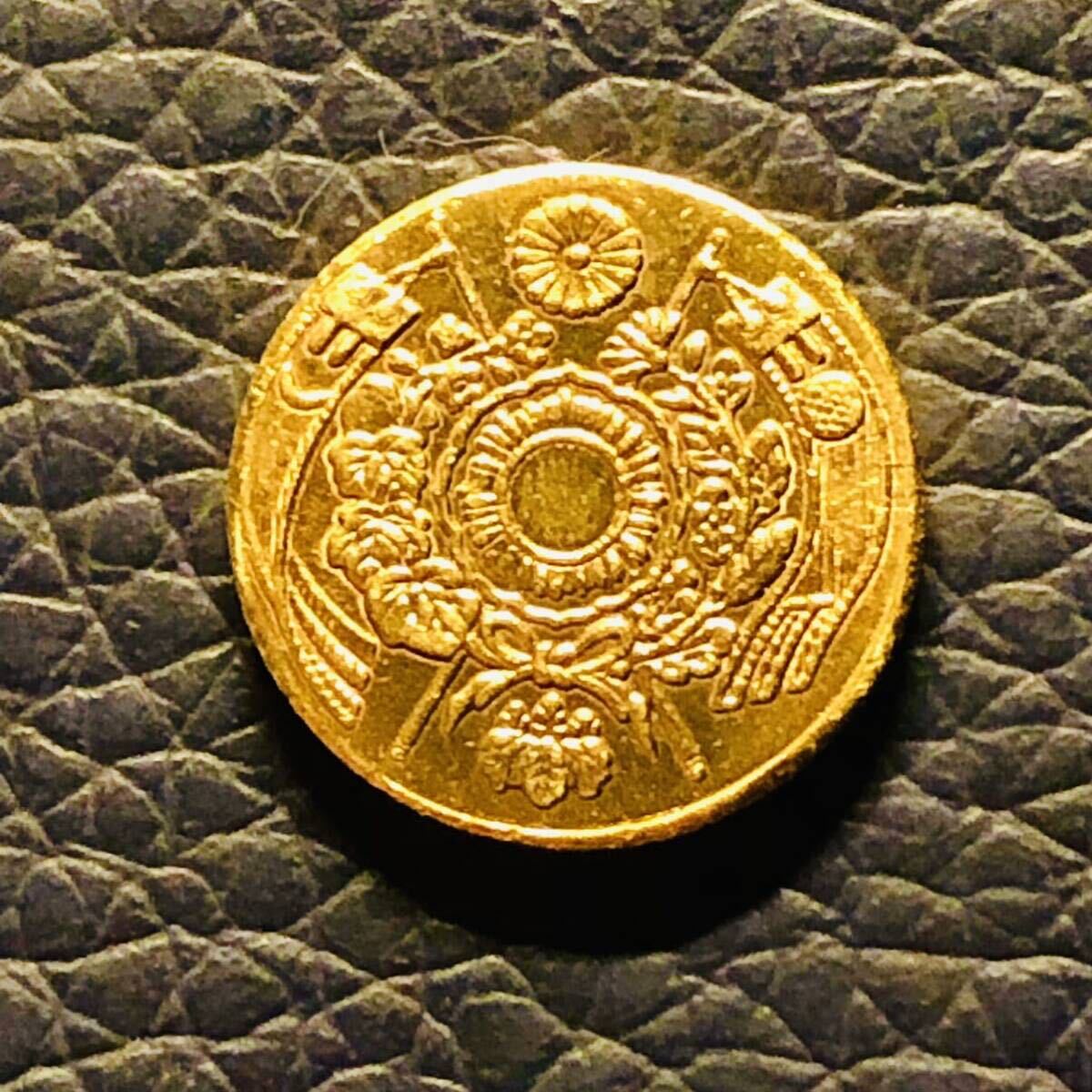  Japan old coin old one jpy gold coin 1. Meiji 9 year Meiji 9 year latter term . Akira old coin small size gold coin 