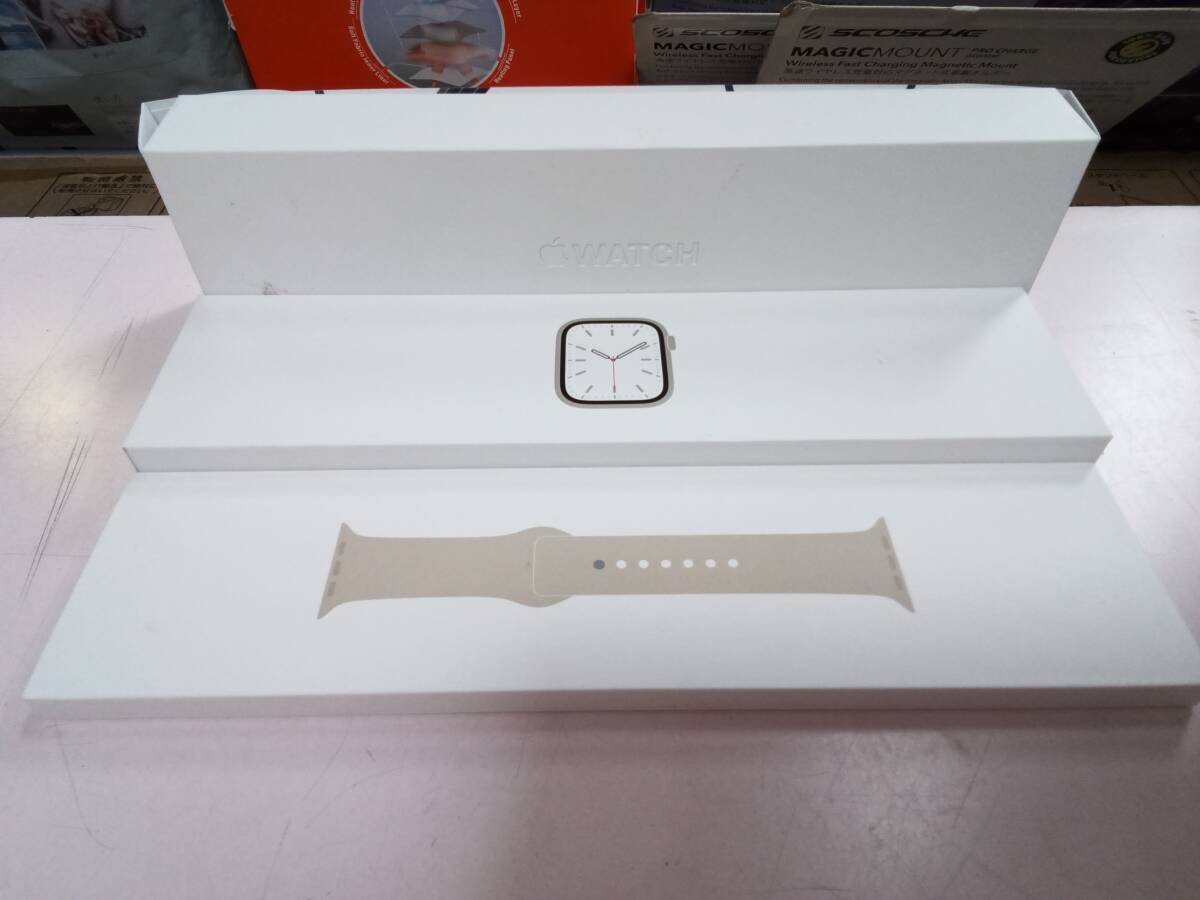 即決/特価!!/新品◆Apple Watch Series 7 GPS 45mm スターライトアルミニウムケース MKN63J/A◆