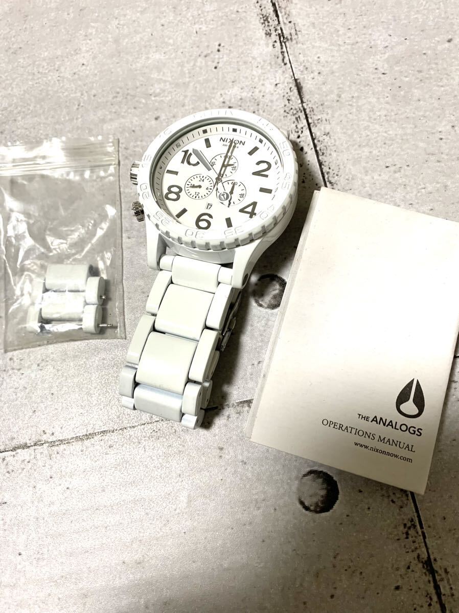  beautiful goods wristwatch NIXON Nixon 51-30 chronograph white 
