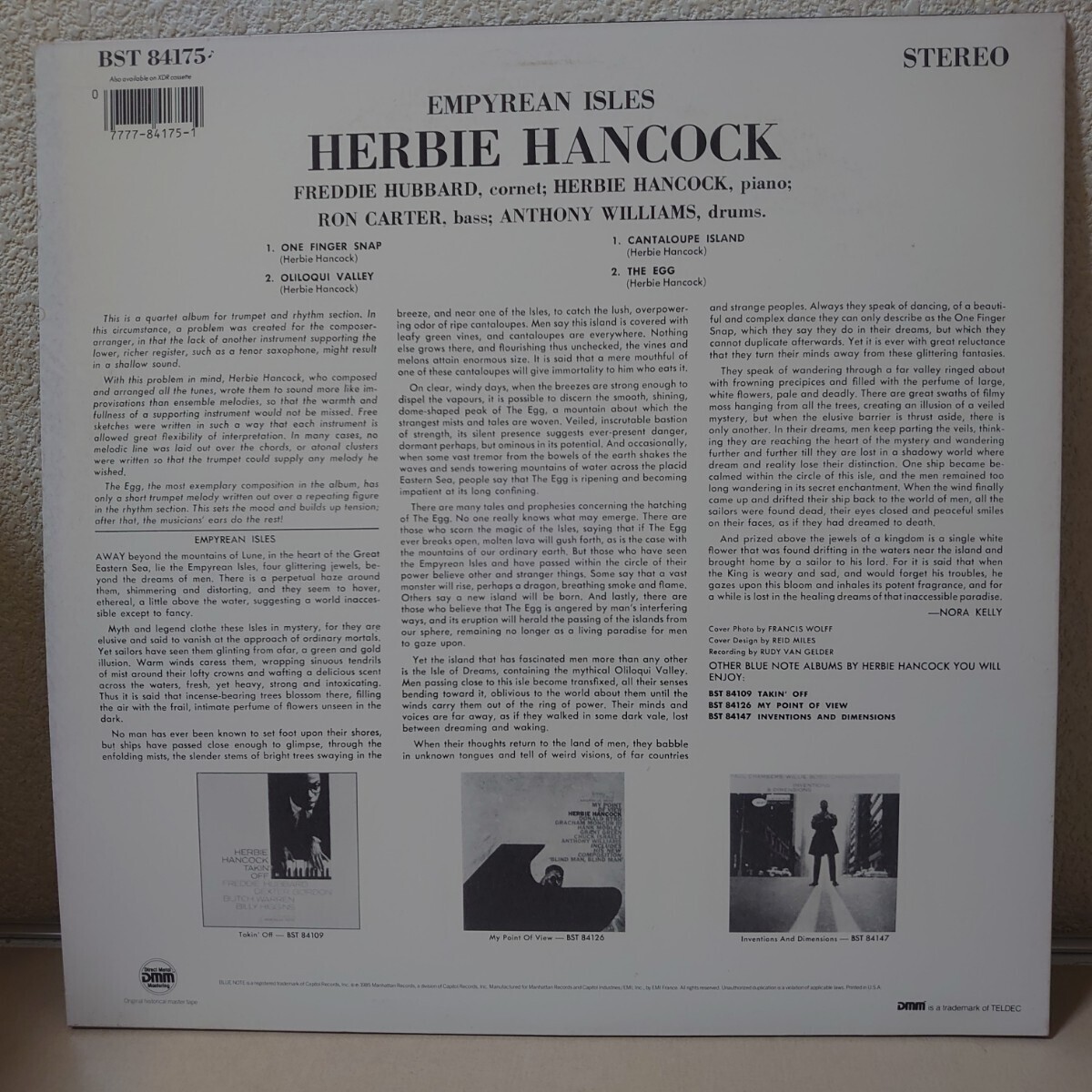 LP☆Herbie Hancock/Empyrean Isles［BLUE NOTE/DMM/BST84175/バーコード/ハービー・ハンコック］_画像3