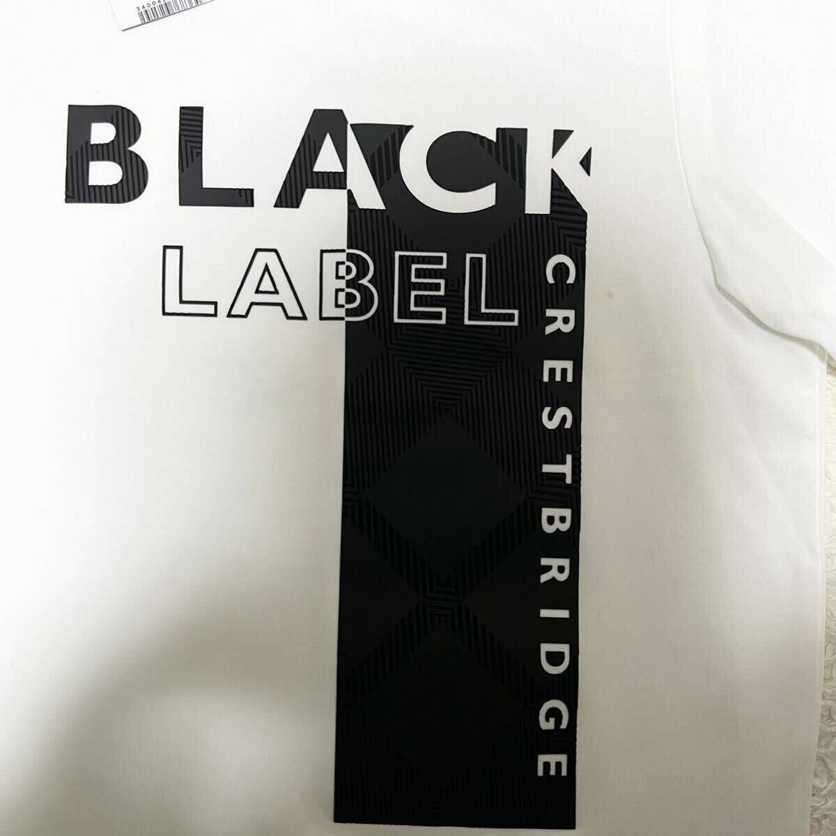 未使用タグ付 ブラックレーベルクレストブリッジ 半袖 Tシャツ LL XL ホワイト ポリエステル100% 三陽商会 夏用 BLACK LABEL CRESTBRIDGE_画像8
