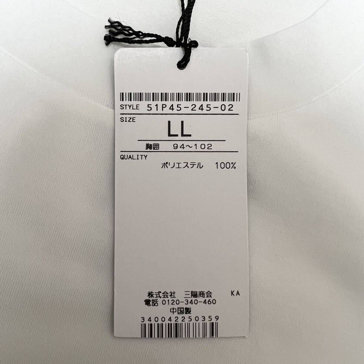 未使用タグ付 ブラックレーベルクレストブリッジ 半袖 Tシャツ LL XL ホワイト ポリエステル100% 三陽商会 夏用 BLACK LABEL CRESTBRIDGE_画像9