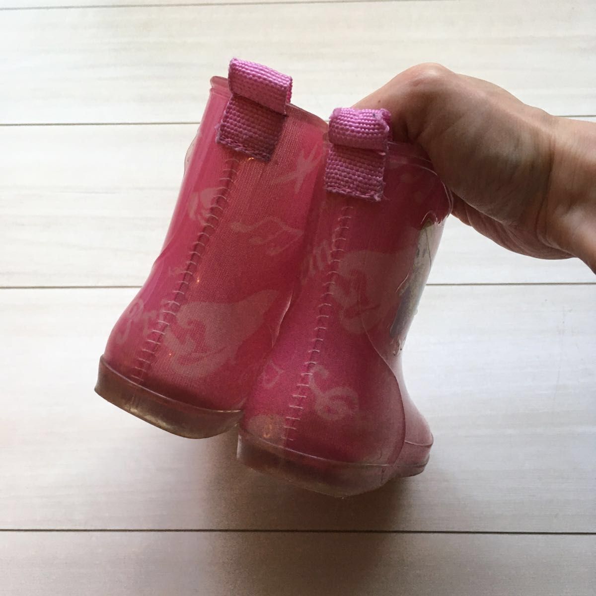 ディズニー　アリエル　ラプンツェル　長靴　15センチ キッズ 雨具 ピンク
