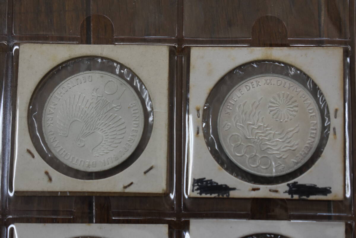 うぶ品 1972年 ミュンヘンオリンピック 10マルク銀貨 ８枚まとめて 5次 6次 コインホルダー入り 記念銀貨の画像6