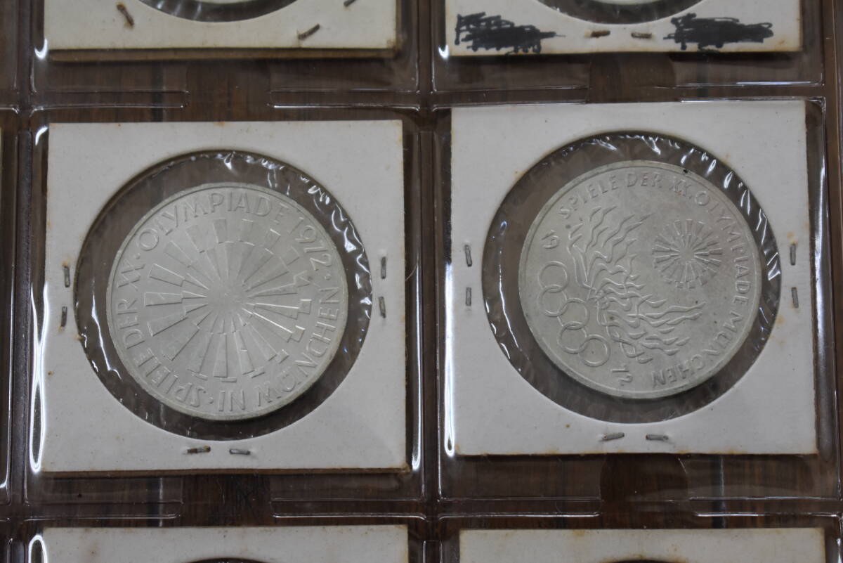 うぶ品 1972年 ミュンヘンオリンピック 10マルク銀貨 ８枚まとめて 5次 6次 コインホルダー入り 記念銀貨の画像7