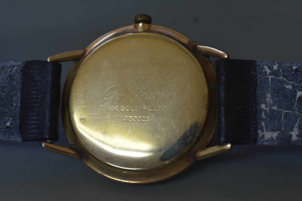 うぶ品　Seiko goldfeather 25石　セイコー ゴールドフェザー　14K GOLD FILLED　J15002E　メンズ腕時計　手巻き　未整備品　稼働品_画像3