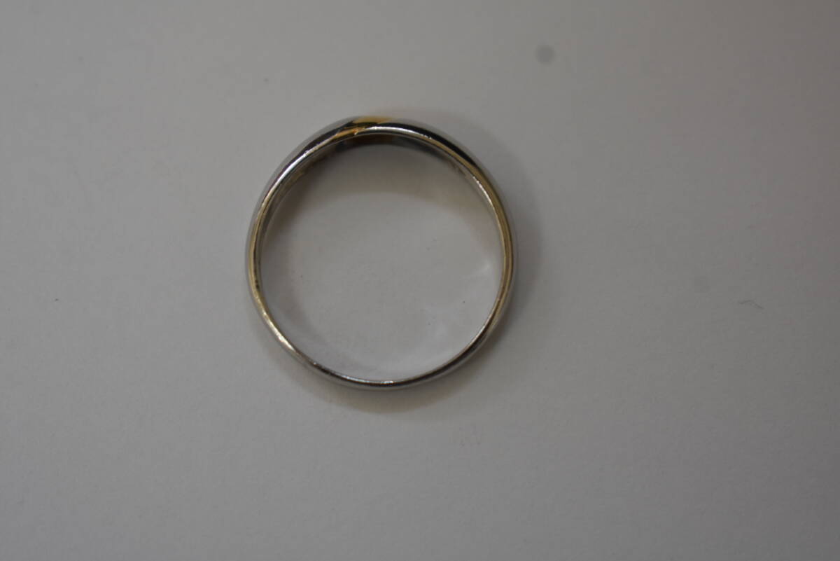 うぶ品　Pt900、K18刻印 リング プラチナ18金コンビ 指輪　約2.2g　_画像5