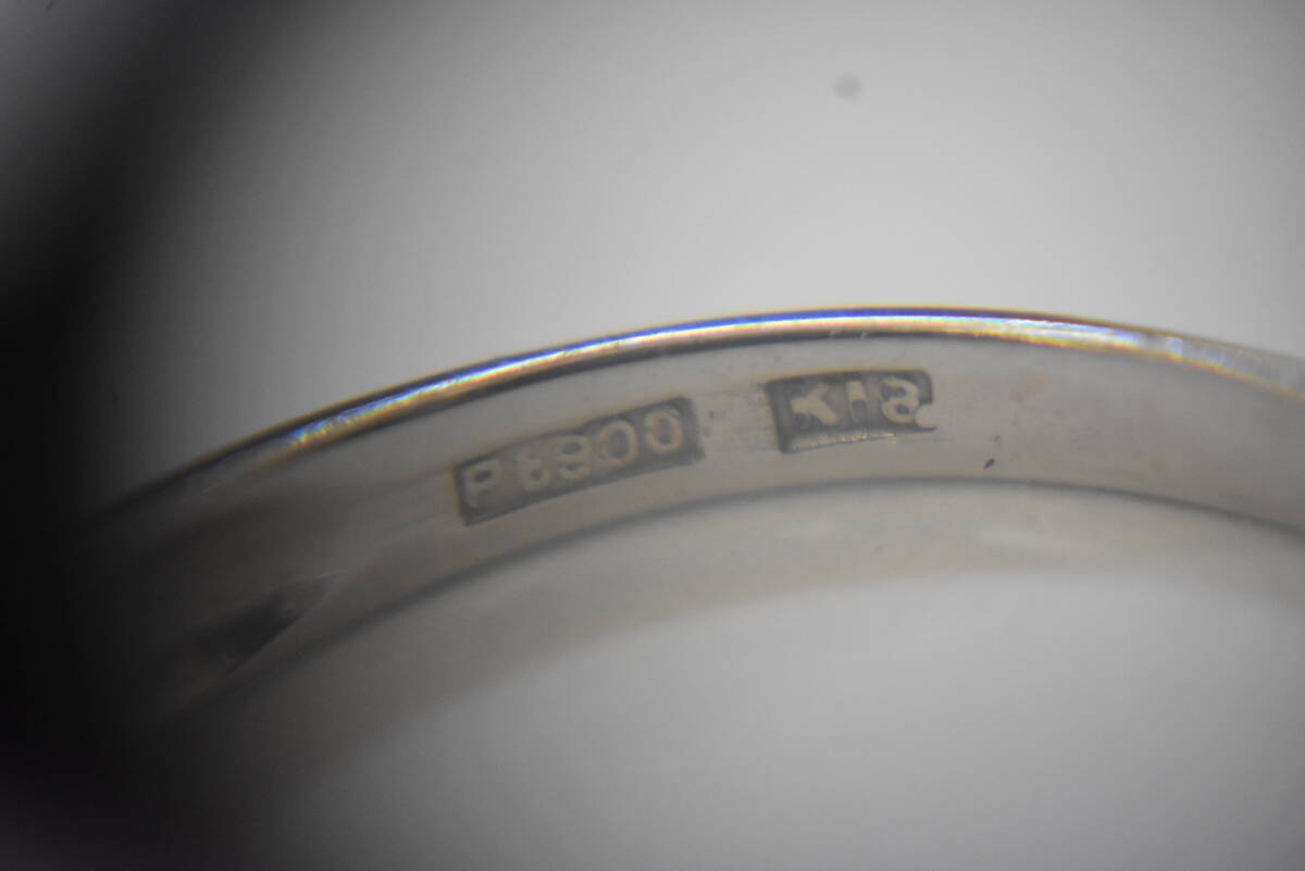 うぶ品　Pt900、K18刻印 リング プラチナ18金コンビ 指輪　約2.2g　_画像6