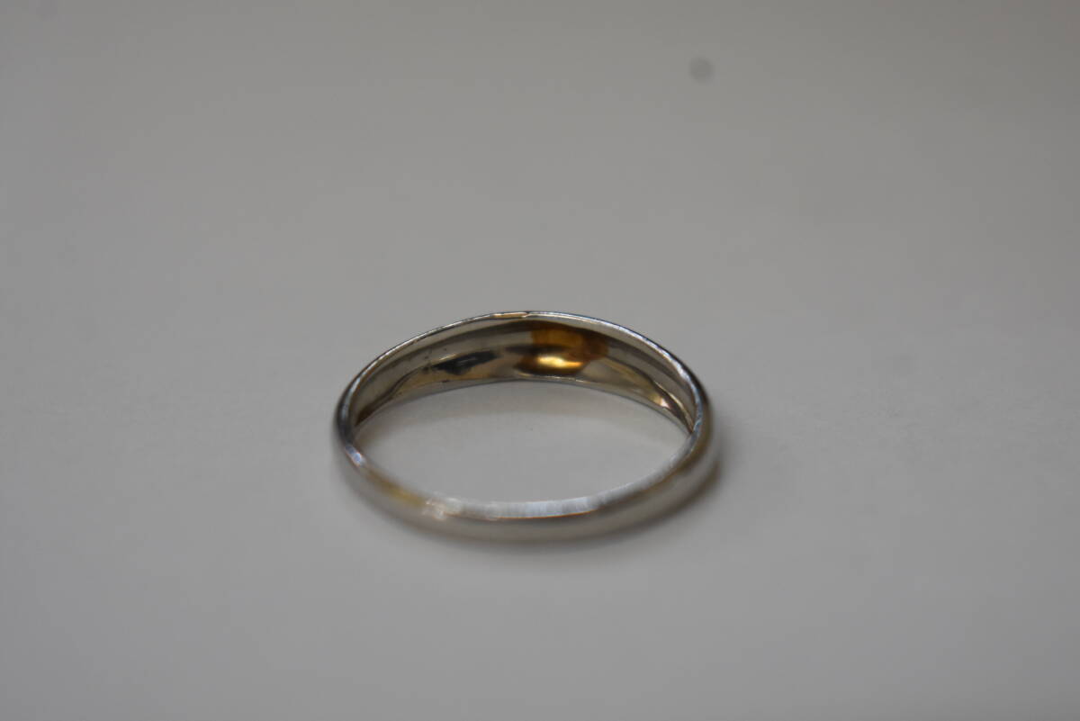 うぶ品　Pt900、K18刻印 リング プラチナ18金コンビ 指輪　約2.2g　_画像7